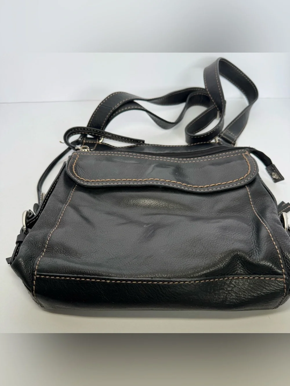 Fossil black leather purse